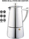 CUISINOX ROMA 6-CUP STOVETOP MOKA ESPRESSO MAKER COF-6R - STAINLESS STEEL - Like New