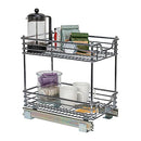 Household Essentials Glidez Chrome-Plated Steel 2-Tier Sliding Cabinet Organizer - Like New
