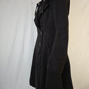 FOREMODE COAT, MIDI, HOODED MEDIUM BLACK - SIZE: WOMEN M - BLACK - Brand New