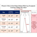 BLUE ICE HEAVYWEIGHT WIDE LEG LOOSE FIT FLEECE SWEATPANTS,SIZE: WOMEN XL - MAUVE - Brand New