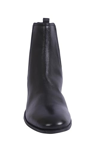 KENNETH COLE REACTION WOMEN SALT CHELSEA ANKLE BOOT - SIZE 10 - BLACK LEATHER - Like New