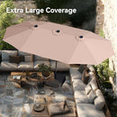 PHI VILLA 15ft Large Patio Umbrellas with Base Included, Outdoor Double-Sided - Like New