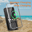 ALPHA DIGITAL SOLAR POWER BANK WIRELESS CHARGING ORTABLE 20000MAH BATTERY BLACK - Like New