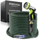 RELXITL GARDEN HOSE, FLEXIBLE WATER HOSE, 10 FUNCTION SPRAYER ( 50FT) - GREEN - Like New