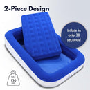 KING KOIL LUXURY TODDLER INFLATABLE CHILD AIRBED TRAVEL BED - BLUE/WHITE - Like New