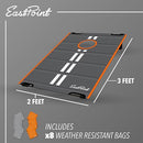 EASTPOINT 2’X3’ ULTRA-PORTABLE CORNHOLE SET WITH 8 BEAN BAGS - ORANGE/BLACK - Like New