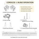 AIRLAJYID Cordless Vinyl Mini L Blinds 23" W x 64" H 1" Slat White Horizontal - Brand New