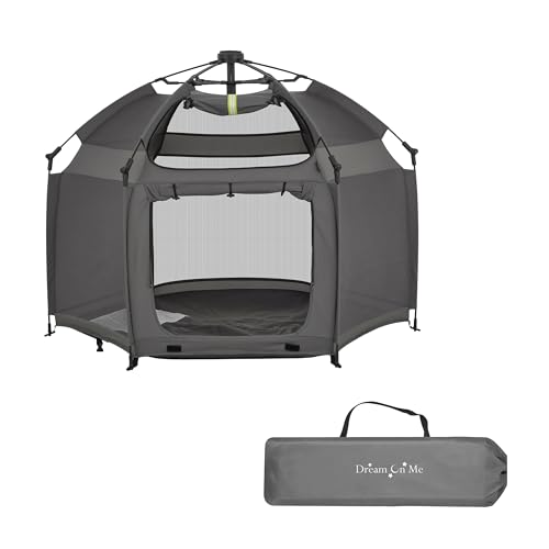 Dream On Me Pop Up Children Playpen in Charcoal - Like New