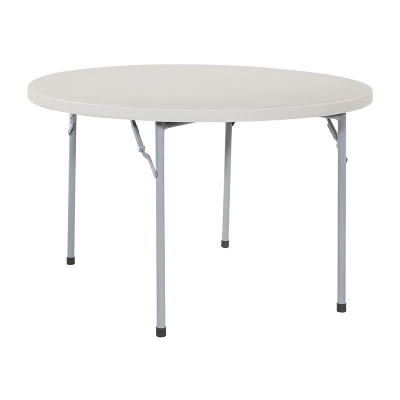 OFFICE STAR RESIN MULTIPURPOSE 48" ROUND TABLE, 4-FEET, GRAY - - Scratch & Dent
