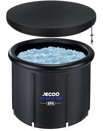 JECOO COLD PLUNGE TUB 90 GALLONS LARGE ICE BATH MULTIPLE LAYERED - BLACK - Like New