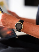 ARMITRON SPORT UNISEX DIGITAL CHRONOGRAPH SILICONE STRAP WATCH -BLACK/GOLD - Like New