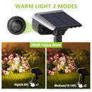 DAMINY SOLAR SPOTLIGHTS WATERPROOF IP65 AUTO ON/OFF 3000K 2 LIGHTING MODES 4PK - Like New