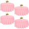 4 Pack Round Tablecloth 90 Inch Polyester Round Table Cloth Pink Tablecloths - Brand New