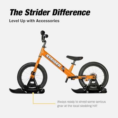 Strider 14x Sport Snow Skis Set Transform Balance Bike into Sled PSKISET-14-BK - Like New