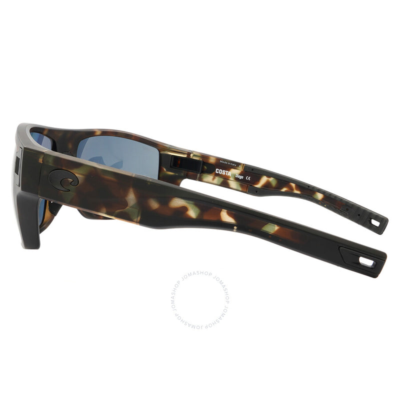 Costa Del Mar Men's Diego Rectangular Sunglasses -Wetlands/Grey Polarized 62 mm - Like New