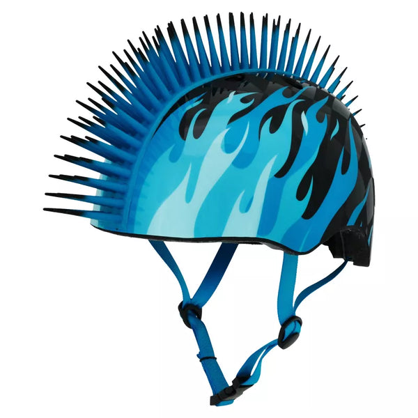 RASKULLZ FLAME HAWK CHILD BIKE HELMET - BLUE/BLACK - Like New