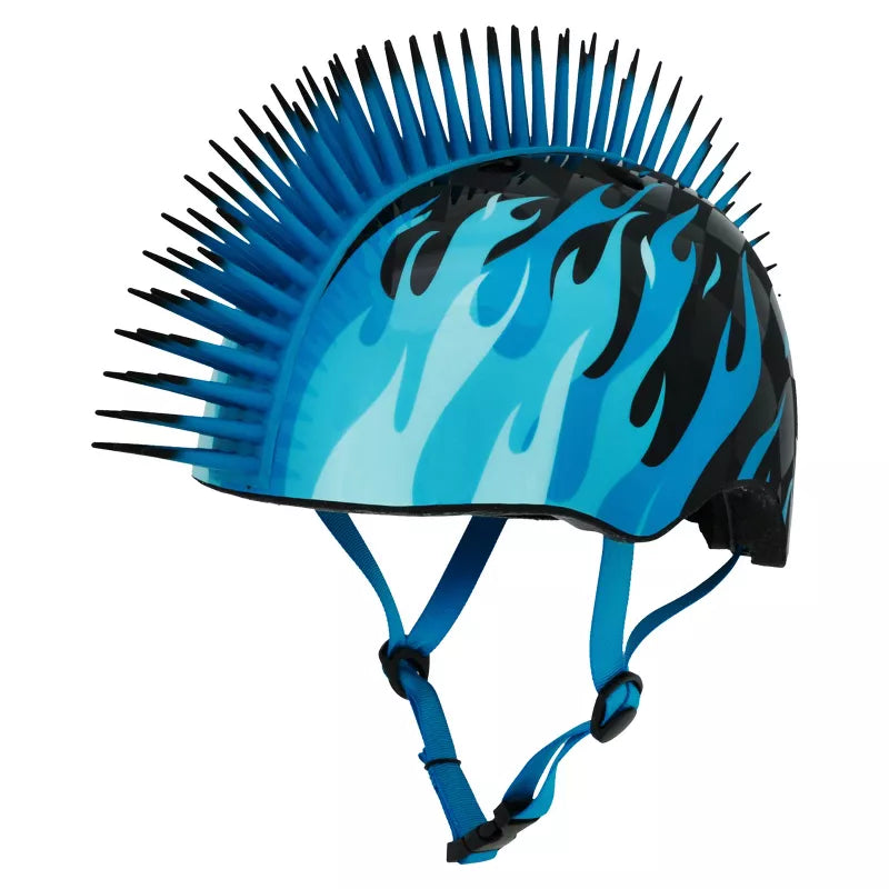 RASKULLZ FLAME HAWK CHILD BIKE HELMET - BLUE/BLACK - Like New