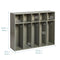 ECR4KIDS STREAMLINE 5-SECTION TODDLER COAT LOCKER CLASSROOM, GREY WASH - Like New