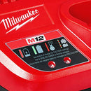 MILWAUKEE GENUINE OEM M12 LITHIUM ION 12 VOLT BATTERY CHARGER 48-59-2401 RED - Like New