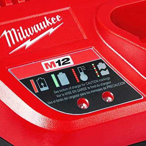 MILWAUKEE GENUINE OEM M12 LITHIUM ION 12 VOLT BATTERY CHARGER 48-59-2401 RED - Like New