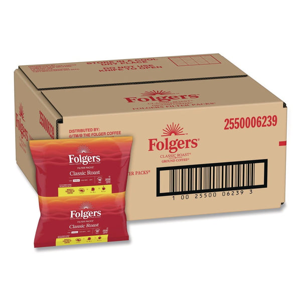 FOLGERS CLASSIC ROAST GROUND COFFEE, FILTER PACKS (0.9 OZ., 40 CT.) - RED - Brand New