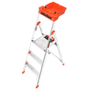 LITTLE GIANT HERO 5' MODEL ANSI TYPE IAA 375 LB STEPLADDER - WHITE/ORANGE - Like New
