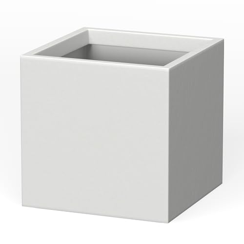 Kante 16" Square Concrete Planter Outdoor Indoor Home Patio Garden - White - Like New