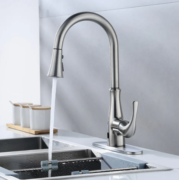 BIO BIDET FLOW 770 MOTION ACTIVATED KITCHEN FAUCET - BRUSHED NICKEL - Like New