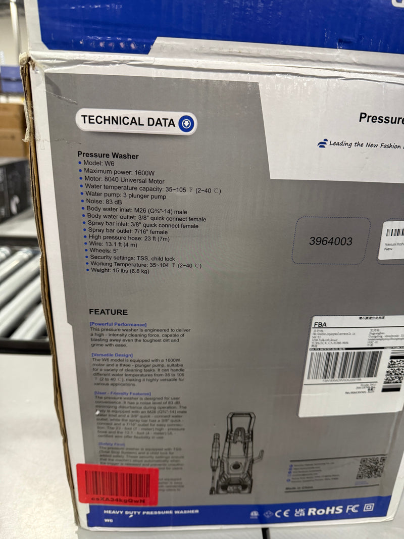 PATOOLIO POWER PRESSURE WASHER WITH FOAM CANNON - BLUE - Like New