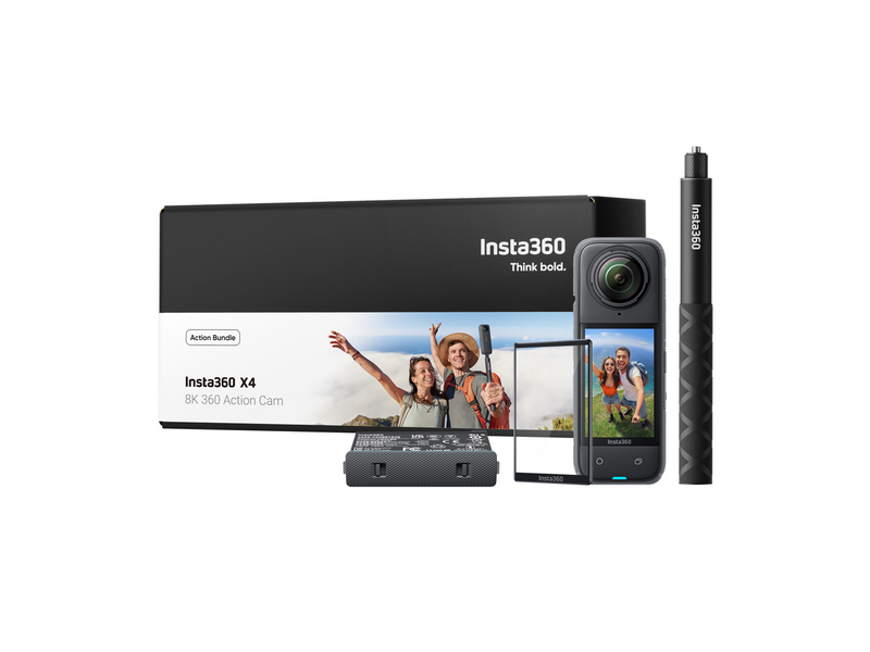 Insta360 X4 - Action Bundle Black Action Cameras