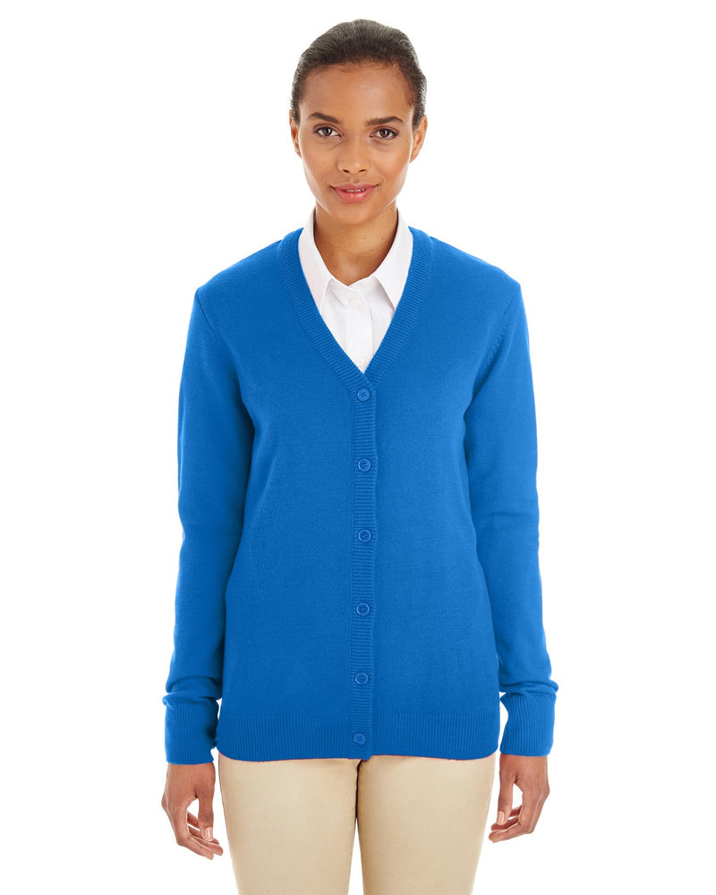 M425W Harriton Ladies' Pilbloc V-Neck Cardigan Sweater New