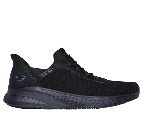 200254 SKECHERS MEN HANDS FREE SLIP INS SQUAD CHAOS SIZE 9.5 BLACK - Like New