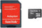 Sandisk 8GB microSDHC Memory Card with Adapter SDSDQ-8192-A11M - Black New