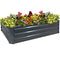 Sunnydaze 11.75" H Raised Metal Garden Bed - Galvanized Raised Garden Bed - Like New