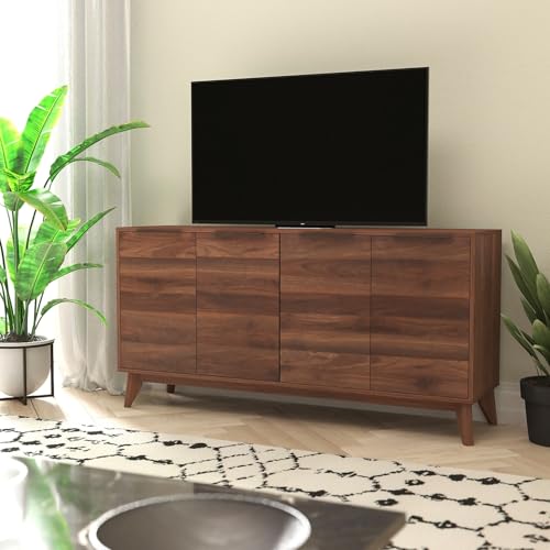 FLASH FURNITURE HATFIELD TV STAND FOR UP TO 64" TVS EM-0372-WAL-GG - DARK WALNUT - Like New
