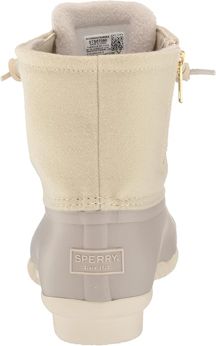 SPERRY WOMEN'S SALTWATER WINTER LUX BOOTS - SIZE: WOMEN 8 - IVORY - Like New