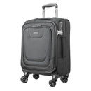 AMAZON BASICS 20" LUGGAGE SOFTSIDE SUITCASE TSA LOCK 8 SPINNER WHEELS - BLACK - Brand New