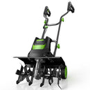 1800W 15A Corded Electric Tiller for Gardening and Soil Cultivation - Black - Like New