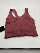 90 DEGREE BY REFLEX WOMEN CROP TANK TOP, SPORT BRA BUILT IN - SIZE:M - DECO ROSE - Brand New