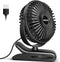 BESKAR Portable Small Clip on Fan USB Cord 3 Speeds Airflow No Battery - Black Like New