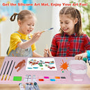 Silicone Painting Mat, Silicone Craft with Cup and Paint Holder, 20"x16" (Pink) - Brand New