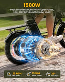 ISINWHEEL U7S 1500W 48V ELECTRIC BIKE FOR ADULT, 20 MPH & 80 - Scratch & Dent
