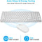 LeadsaiL Wireless Keyboard and Mouse Combo, USB Compact and Silent KF29 - Silver Like New