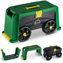 MIRACLE-GRO 4-IN-1 GARDEN STOOL MULTI-USE GARDEN SCOOTER ROLLING CART - GREEN - Like New