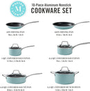 Martha Stewart Lockton Premium Nonstick 10 Piece Enamel 128939.10 - Martha Blue - Like New