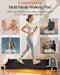 FUNRAY VERSATILE WALKING PAD TREADMILL WITH INCLINE 520A - GRAY - Like New