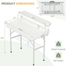 GENERIC FOLDING PARTY ICE COOLER TABLE WITH EXTRA STORAGE SHELF PORTABLE - WHITE - Like New