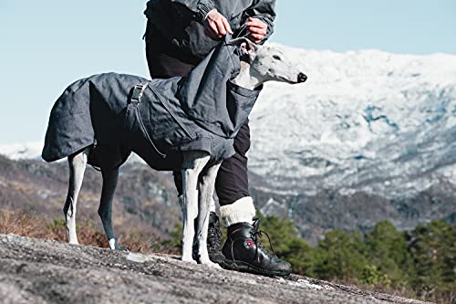 HU933695 Hurtta Expedition Parka, Winter Dog Coat, BlackBerry, 18 in - Brand New