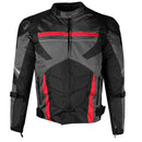 AIRTREK MESH MOTORCYCLE TOURING WATERPROOF RAIN ARMOR SIZE: M - GRAY/RED/BLACK - Like New