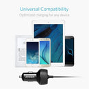 ANKER ULTRA-COMPACT 24W 2-PORT CAR CHARGER POWERDRIVE 2 ELITE - BLACK - Like New